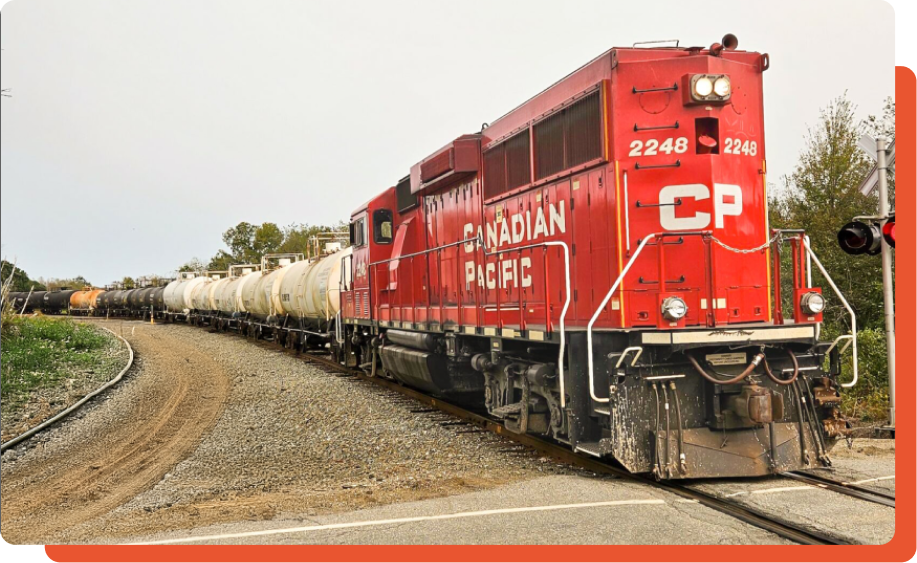 CN and CP intermodal rail services for container transportation in Canada